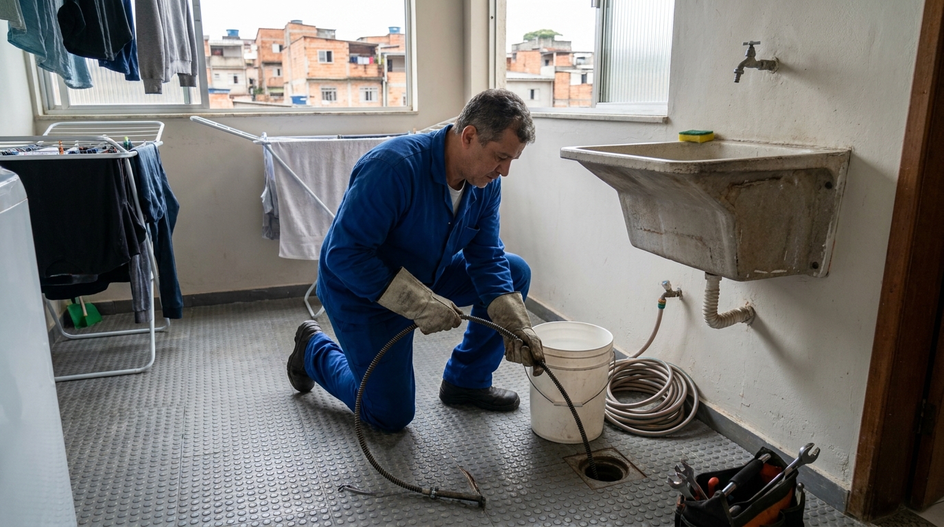 Desentupimento de Ralos Externos na CECAP, Piracicaba‑SP